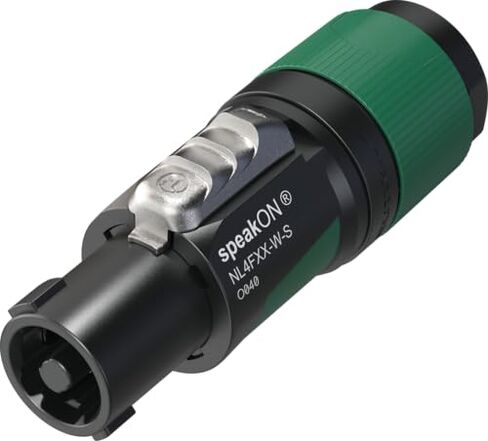 12 NEUTRIK NL4FXX-W-S 4-Pole SPEAKON Cable Mount Connector, Black and Green in Saudi Arabia