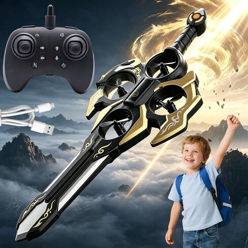 Flying Sword RC Airplane, Flying-Sword Toy, Indoor Foam Stunt Quadcopter Remote Control Drone with Light, 360° Flip, Gravity Sensing, Stunt Roll in Saudi Arabia