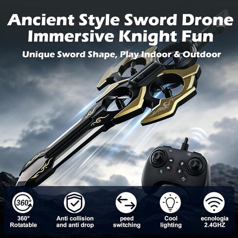 Flying Sword RC Airplane, Flying-Sword Toy, Indoor Foam Stunt Quadcopter Remote Control Drone with Light, 360° Flip, Gravity Sensing, Stunt Roll in Saudi Arabia