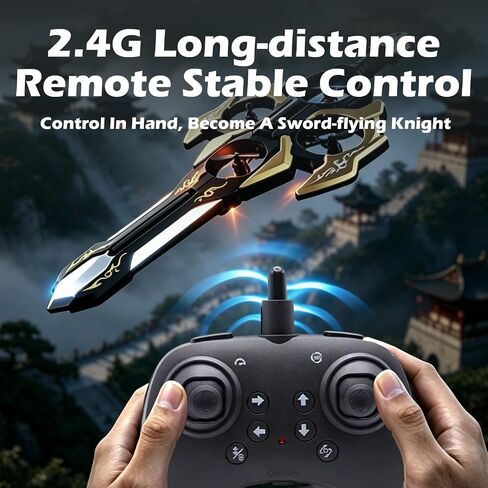 Flying Sword RC Airplane, Flying-Sword Toy, Indoor Foam Stunt Quadcopter Remote Control Drone with Light, 360° Flip, Gravity Sensing, Stunt Roll in Saudi Arabia