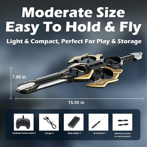 Flying Sword RC Airplane, Flying-Sword Toy, Indoor Foam Stunt Quadcopter Remote Control Drone with Light, 360° Flip, Gravity Sensing, Stunt Roll in Saudi Arabia