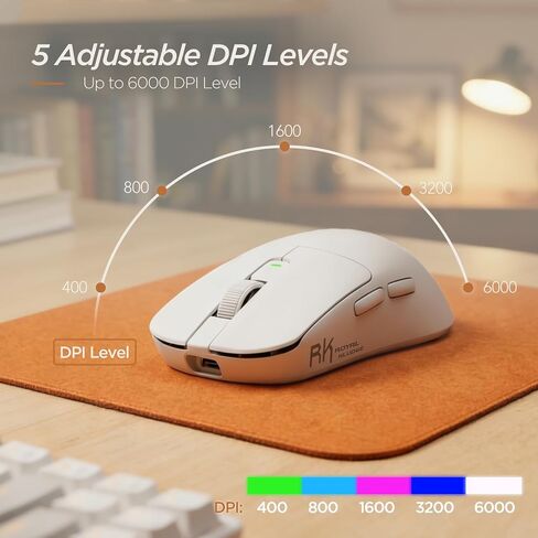 RK ROYAL KLUDGE S70 Ergonomic Split Keyboard and MO3 Wireless Gaming Mouse Combo, 75% Hot Swappable Gaming w/Fixed Wrist Rest, Bluetooth/2.4G/USB Rechargeable Computer Mouse in Kuwait