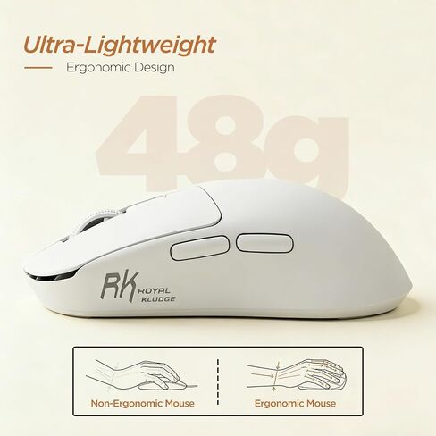 RK ROYAL KLUDGE S70 Ergonomic Split Keyboard and MO3 Wireless Gaming Mouse Combo, 75% Hot Swappable Gaming w/Fixed Wrist Rest, Bluetooth/2.4G/USB Rechargeable Computer Mouse in Kuwait