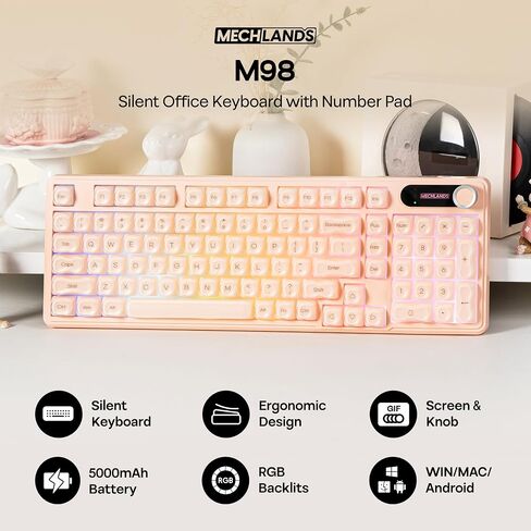 MechLands M108 Silent Office Keyboard with SC620 Gaming Mouse in Kuwait