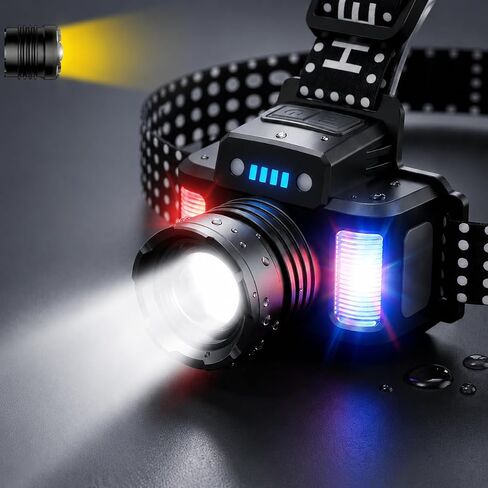 SKYFIRE LED Rechargeable Super Bright Headlamp, 3000 High Lumens Head lamp in Saudi Arabia