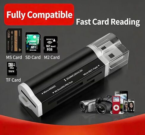 قارئ بطاقة SD USB 3.0، 4 في 1 USB 3.0 عالي السرعة إلى محول بطاقة SD لهاتف iPhone 15/16 Pro Max iPad Pro Trail Game Camera Viewer لجهاز MacBook Pro/Air iMac M1 M2 M3 Galaxy S24 Android PhoneTablet in Kuwait