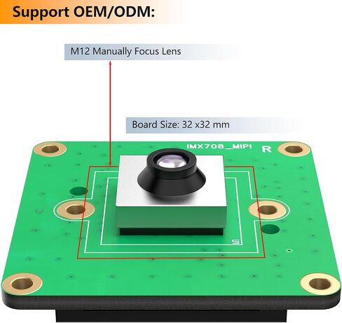 12MP Autofocus Camera Module for Raspberry Pi, IMX708 Sensor, 75° FOV, HDR, Compatible with Pi 5,4,3,Zero,CM4 (M12/CS Lens Options) in Saudi Arabia