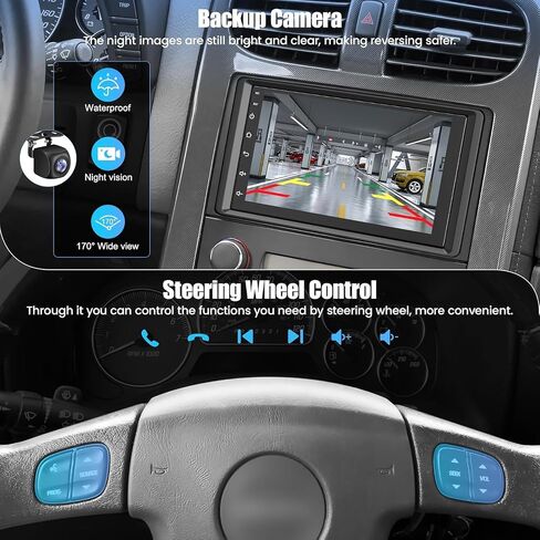 4G+128G Car Radio for 2003-2006 Chevrolet Chevy Silverado Impala Tahoe/GMC Sierra Yukon, 8-core 7" IPS Touch Screen Car Stereo Build-in GPS, CarPlay/Android Auto, Backup Camera/DSP/SWC, Android 15 in Kuwait