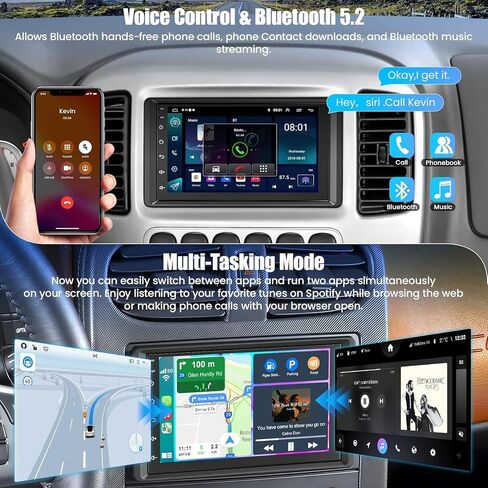 4G+128G Car Radio for 2003-2006 Chevrolet Chevy Silverado Impala Tahoe/GMC Sierra Yukon, 8-core 7" IPS Touch Screen Car Stereo Build-in GPS, CarPlay/Android Auto, Backup Camera/DSP/SWC, Android 15 in Kuwait