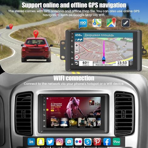 4G+128G Car Radio for 2003-2006 Chevrolet Chevy Silverado Impala Tahoe/GMC Sierra Yukon, 8-core 7" IPS Touch Screen Car Stereo Build-in GPS, CarPlay/Android Auto, Backup Camera/DSP/SWC, Android 15 in Kuwait