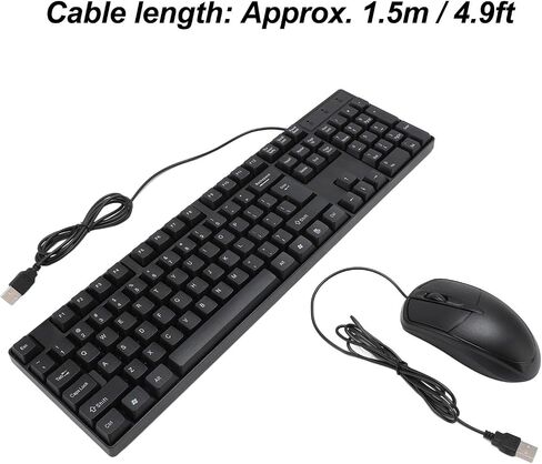 Vikye Wired Keyboard Mouse Set with Ergonomic Design in Kuwait