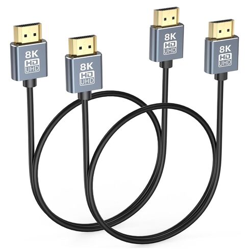 Ultra Thin 8K HDMI Cable 1FT 2-Pack, Slim Flexible Short HDMI Cord 1 Foot in Saudi Arabia