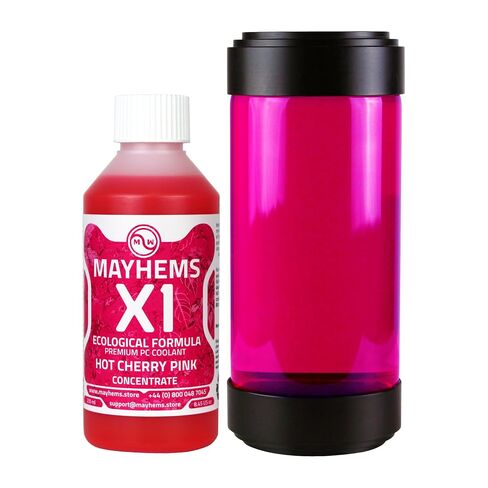 Mayhems - X1 Concentrate PC Coolant - Computer Water Cooling Fluid - Liquid Cooling, Eco Friendly Series, 250 ml, Hot Cherry Pink in Saudi Arabia
