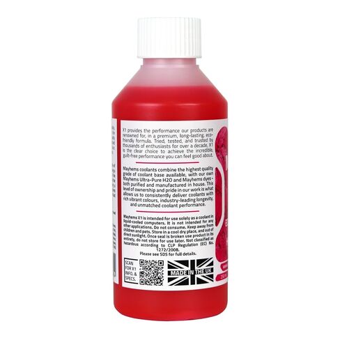 Mayhems - X1 Concentrate PC Coolant - Computer Water Cooling Fluid - Liquid Cooling, Eco Friendly Series, 250 ml, Hot Cherry Pink in Saudi Arabia