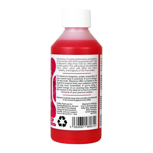 Mayhems - X1 Concentrate PC Coolant - Computer Water Cooling Fluid - Liquid Cooling, Eco Friendly Series, 250 ml, Hot Cherry Pink in Saudi Arabia