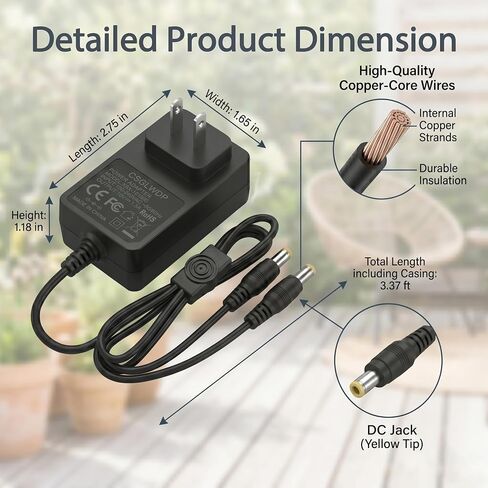 10V Charger for Dogtra Remote Training Collar Compatible with Dogtra 1900S 1902S 2300NCP 2500B 3500NCP 3502NCP Remote Trainer Collar for Replacement HK-AJ-100A150-US AC/DC Power Cord Adapter in Kuwait