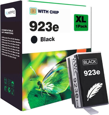 923e 923XL Black Replacement for HP 923 Black Ink Cartridgs for HP printers in Saudi Arabia