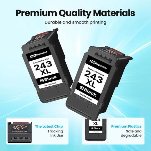 PG-243 Black Ink Cartridge Replacement for Canon 243 Black Ink XL (2-Pack) in Saudi Arabia