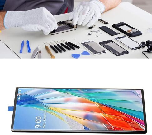 6.8in LCD Touch Screen Assembly for LG Wing 5G, F100N F100VM Display Digitizer, High Resolution Clear Image, Sensitive 3D Touch, Replacement for Damaged Screens in Kuwait
