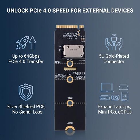 M.2 NVMe to OCuLink PCIe 4.0 Adapter in Kuwait