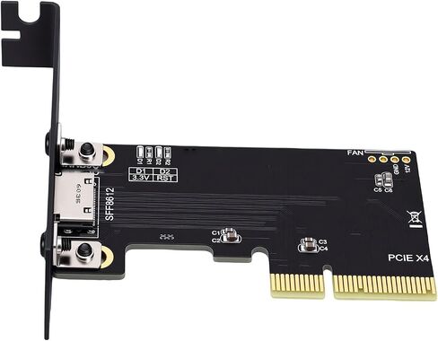Zunate PCIe to OCuLink SFF8612 Adapter Card, PCIe 4.0 x4, Low Profile in Kuwait