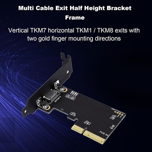 Zunate PCIe to OCuLink SFF8612 Adapter Card, PCIe 4.0 x4, Low Profile in Kuwait