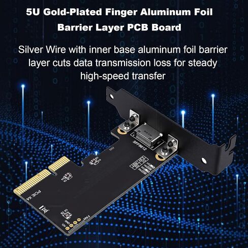 Zunate PCIe to OCuLink SFF8612 Adapter Card, PCIe 4.0 x4, Low Profile in Kuwait