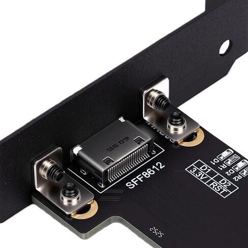 Zunate PCIe to OCuLink SFF8612 Adapter Card, PCIe 4.0 x4, Low Profile in Kuwait