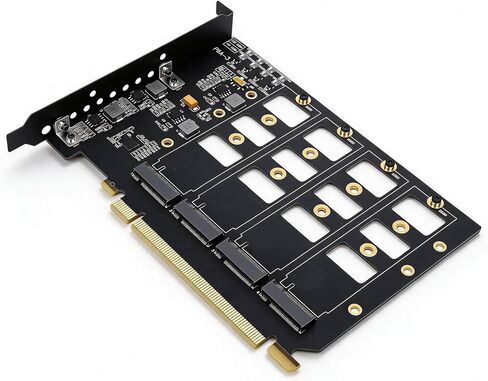 PCIe X16 to 4 M.2 NVMe Card, Gen4 Quad SSD Adapter in Kuwait