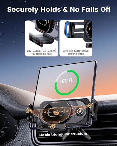 15W Fast Charging Wireless Car Charger Mount for Z Fold 7 6 5 4 3 2 in Saudi Arabia