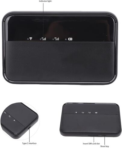5G Mobile WiFi Hotspot, 900Mbps High Speed Portable WiFi Device with 10000mAh Battery Supports 16 Devices for Travel Business Dorm in Kuwait