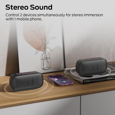 Oraolo S150 Speaker, Strong Bluetooth 5.4, IPX7 Waterproof Wireless Speaker, Support Sulti-Channel Connection, HD Hands-Free Calling, Compact Design Bluetooth Speakers Black in Saudi Arabia