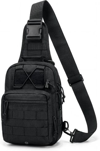 LOOGU Tactical Sling Bag for Men, Military Shoulder Backpack, Water Resistant Assault Pack for Hunting Outdoor Hiking in Kuwait