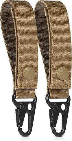 Savior Equipment Pro SEMA Tactical Hook-and-Loop Strap with Steel Carabiner, MOLLE Utility Gear Attachment Clip for Battle Belts, Range Bags, Keychains & Gloves in Saudi Arabia