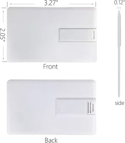Custom Credit Card USB Flash Drives 10 Pack, Personalized Logo Text Bulk - as Corporate Gifts and Promotional Giveaways (8GB, 10PACK) in Saudi Arabia
