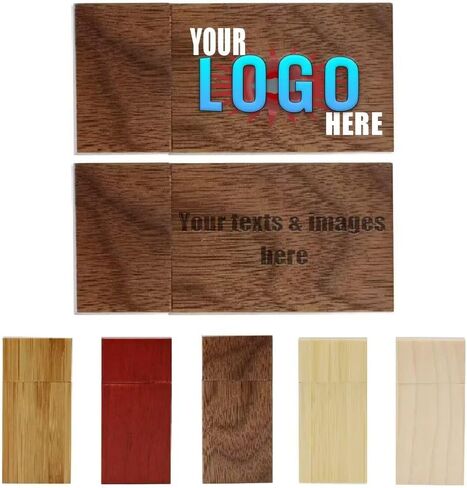 250pcs 4GB Custom Eco-Friendly Wood USB Flash Drive with Personalized Logo for Promotion, Customized USB Thumb Drive for Branding/Anniversary, Bespoke Bulk USB Drive (5 Color Options) in Kuwait