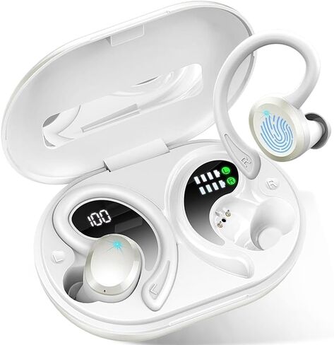 Wireless Earbuds, Sport Bluetooth 5.4 Headphones 2026 New Bluetooth Earbuds with 75Hrs Stereo, 4 ENC Mic, Noise Canceling Over-Ear Buds with Earhooks, IP7 Waterproof Earphones for Workout/Running/Gym in Kuwait