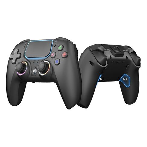 Wireless PS5 Controller Hall Effect Anti-Drift Joystick Gaming Gamepad with Programmable Back Paddles Macro Turbo Dual Vibration 6-Axis Gyro Bluetooth 5.0 RGB 3.5mm Audio Jack for PS5 Slim Pro PC, Black in Kuwait