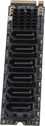 M.2 to SATA3.0 Adapter Card 6Gbps High Speed ASM1166 M.2 PCIE to in Saudi Arabia