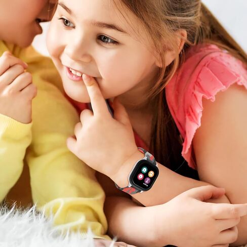 Compatible for Verizon Gizmo Watch 3 2 1/for T-Mobile SyncUP Kids Watch/for Gabb Watch 3 2 1,20MM Kids Size Silicone Watch Band Cute Camo Straps for Gizmo Watch Band Replacement for Kids Boys Girls in Saudi Arabia