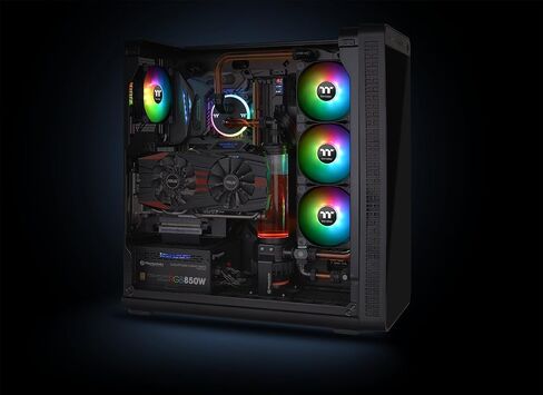 Thermaltake Pure Plus 12 RGB TT Premium Edition 120mm Software Enabled Circular 9 Controllable LEDs RGB PWM Case Radiator Fan 3Pack, TT RGB PLUS Software, AI Interactive Voice Control CL-F063-PL12SW-A in Kuwait