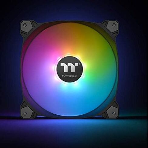 Thermaltake Pure Plus 12 RGB TT Premium Edition 120mm Software Enabled Circular 9 Controllable LEDs RGB PWM Case Radiator Fan 3Pack, TT RGB PLUS Software, AI Interactive Voice Control CL-F063-PL12SW-A in Kuwait
