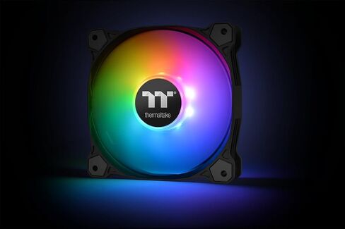 Thermaltake Pure Plus 12 RGB TT Premium Edition 120mm Software Enabled Circular 9 Controllable LEDs RGB PWM Case Radiator Fan 3Pack, TT RGB PLUS Software, AI Interactive Voice Control CL-F063-PL12SW-A in Kuwait