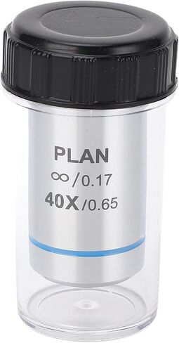 40X Large Clear Bright Microscope Lens for Professional Biological Microscopes Portable Storage Box Brass and Stainless Steel in Kuwait