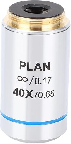 40X Large Clear Bright Microscope Lens for Professional Biological Microscopes Portable Storage Box Brass and Stainless Steel in Kuwait