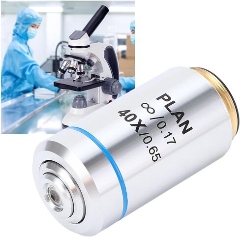 40X Large Clear Bright Microscope Lens for Professional Biological Microscopes Portable Storage Box Brass and Stainless Steel in Kuwait
