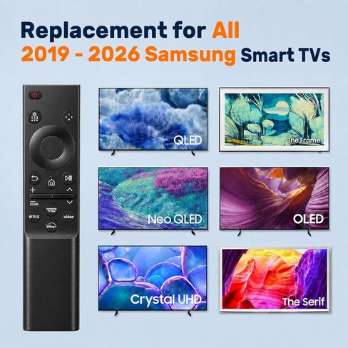 Replacement for Samsung TV Remote, Universal for All 2019-2026 Samsung Remote Control for Smart TVs. 2-Year Full Warranty. in Saudi Arabia