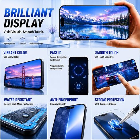 LMQ for iPhone 15 Pro Max Screen Replacement 6.7''LCD with Repair Tool Kits in Kuwait