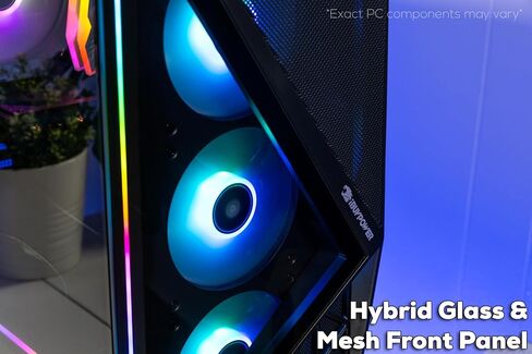 iBUYPOWER Slate Gaming PC Desktop Computer Intel Core i7 14700F CPU, NVIDIA GeForce RTX 5060 8GB GPU, 32GB DDR5 RGB 5200MHz RAM, 1TB NVMe SSD, Windows 11 Home, Gamer Keyboard and Mouse - SBI7N5601 in Saudi Arabia