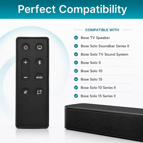 Replacement Remote Compatible with Bose Solo 5 10 15 Series II Soundbar IR Control TV Speaker TV Sound System, No Pairing, Just Add CR2032 Coin Cell in Saudi Arabia